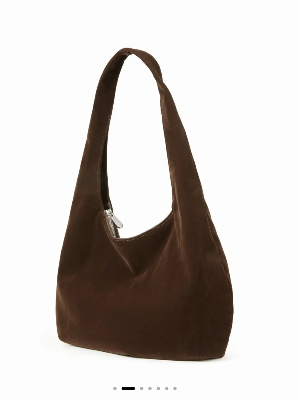 ✨NWT Cider Dark Brown Velvet Suede Hobo Shoulder Bag NWT + Dust Bag